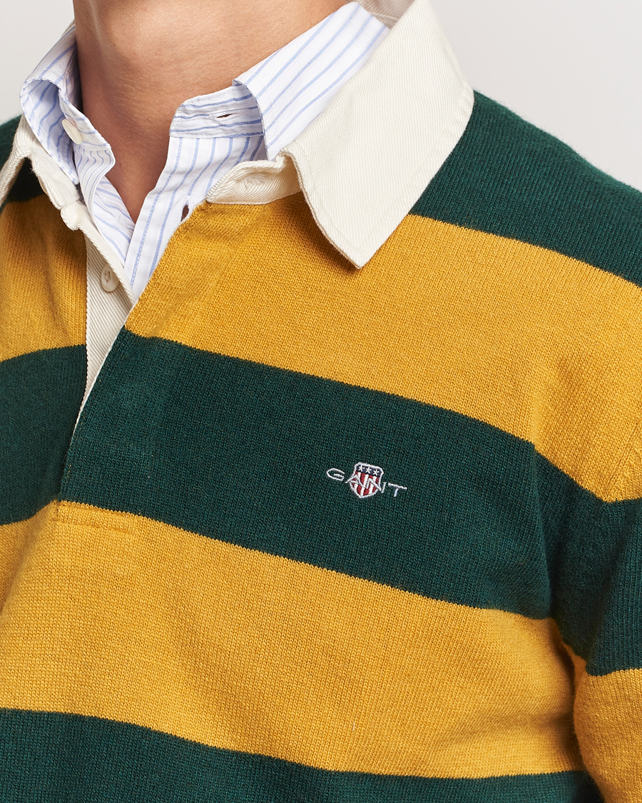 Herre | Gensere | GANT | Extra Fine Lambswool Striped Rugger Tartan Green
