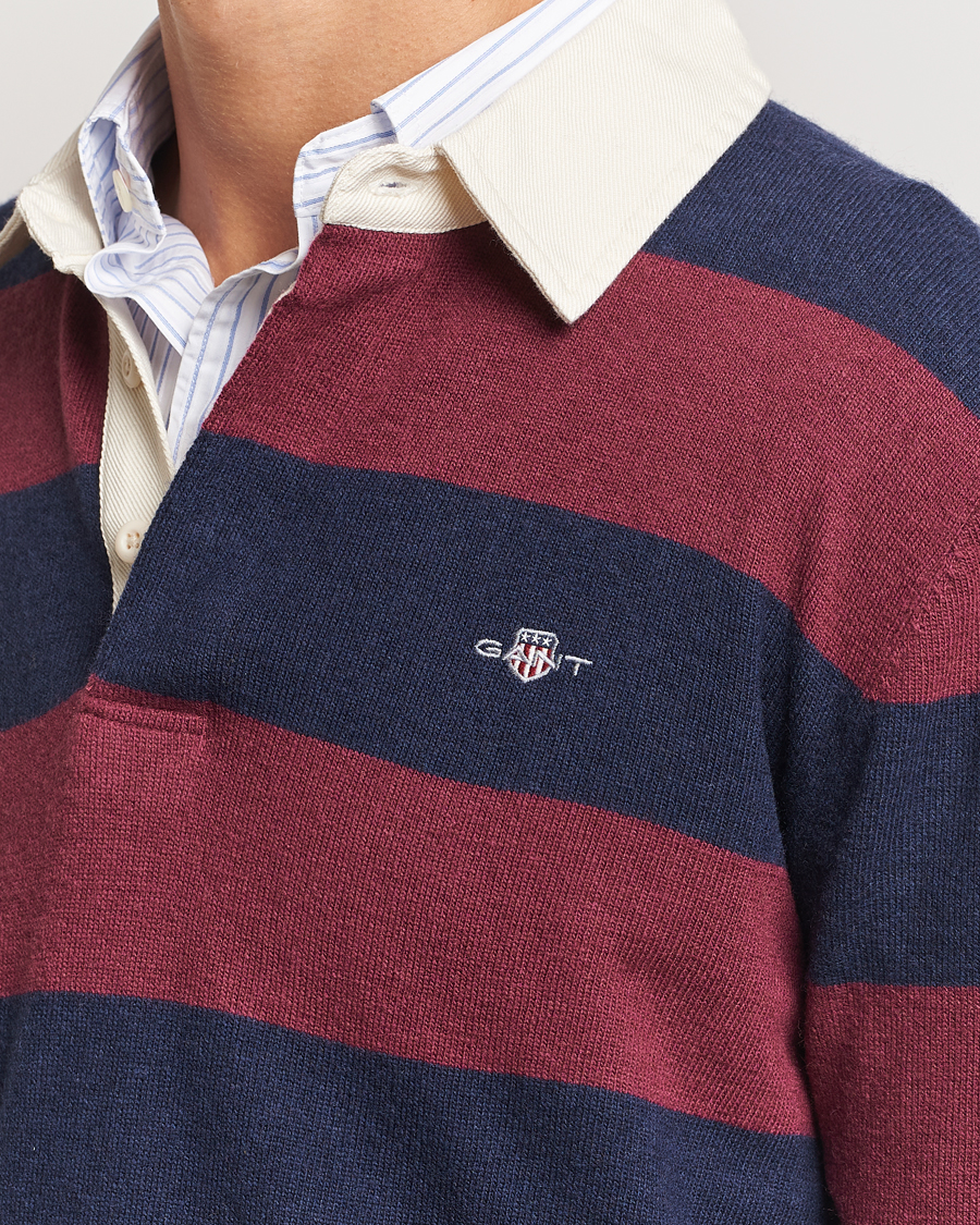Herre | Gensere | GANT | Extra Fine Lambswool Striped Rugger Marine