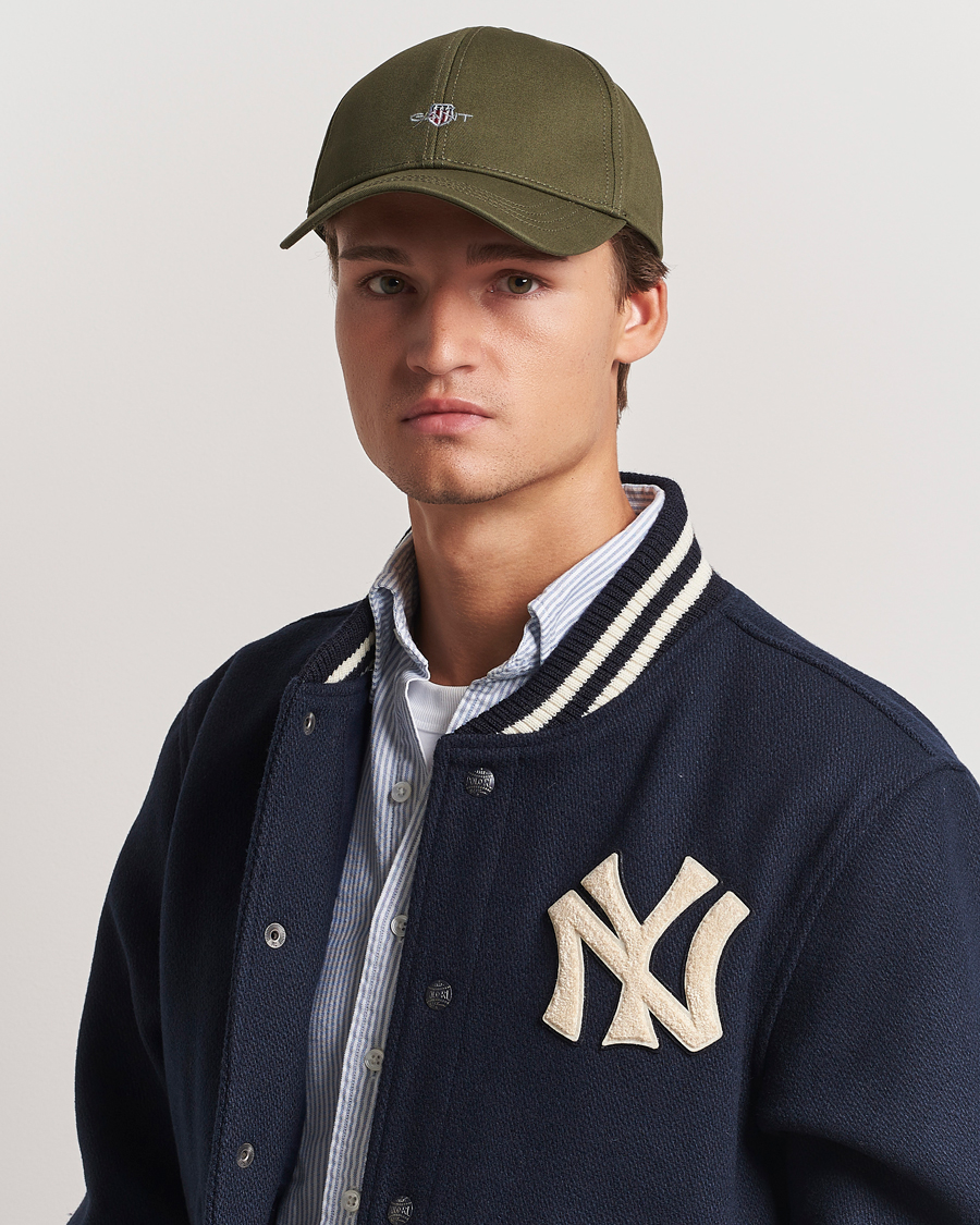 Herre | GANT High Cotton Twill Cap Juniper Green | GANT | High Cotton Twill Cap Juniper Green