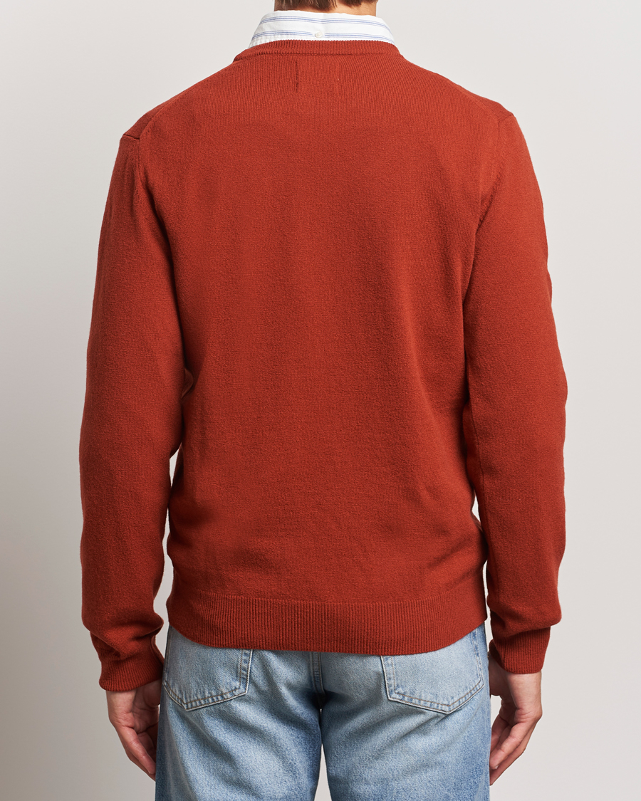 Herre | Gensere | GANT | Lambswool Crew Neck Pullover Iron Red