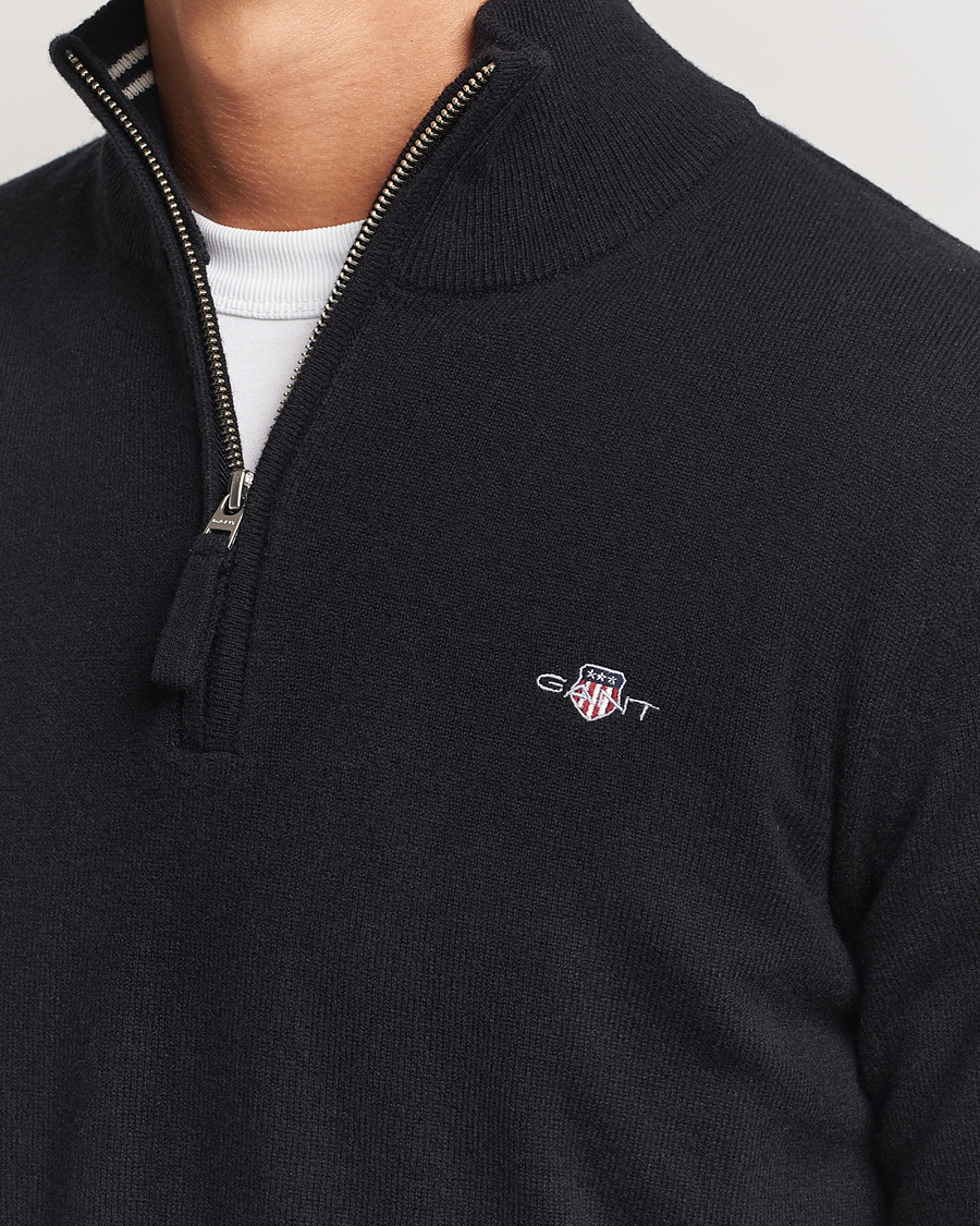 Herre | Gensere | GANT | Lamsbwool Half Zip Black