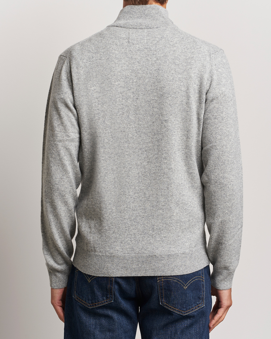 Herre | Gensere | GANT | Lamsbwool Half Zip Grey Melange