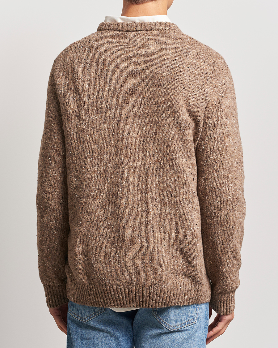 Herre | Gensere | GANT | Neps Wool Crew Neck Brown Melange