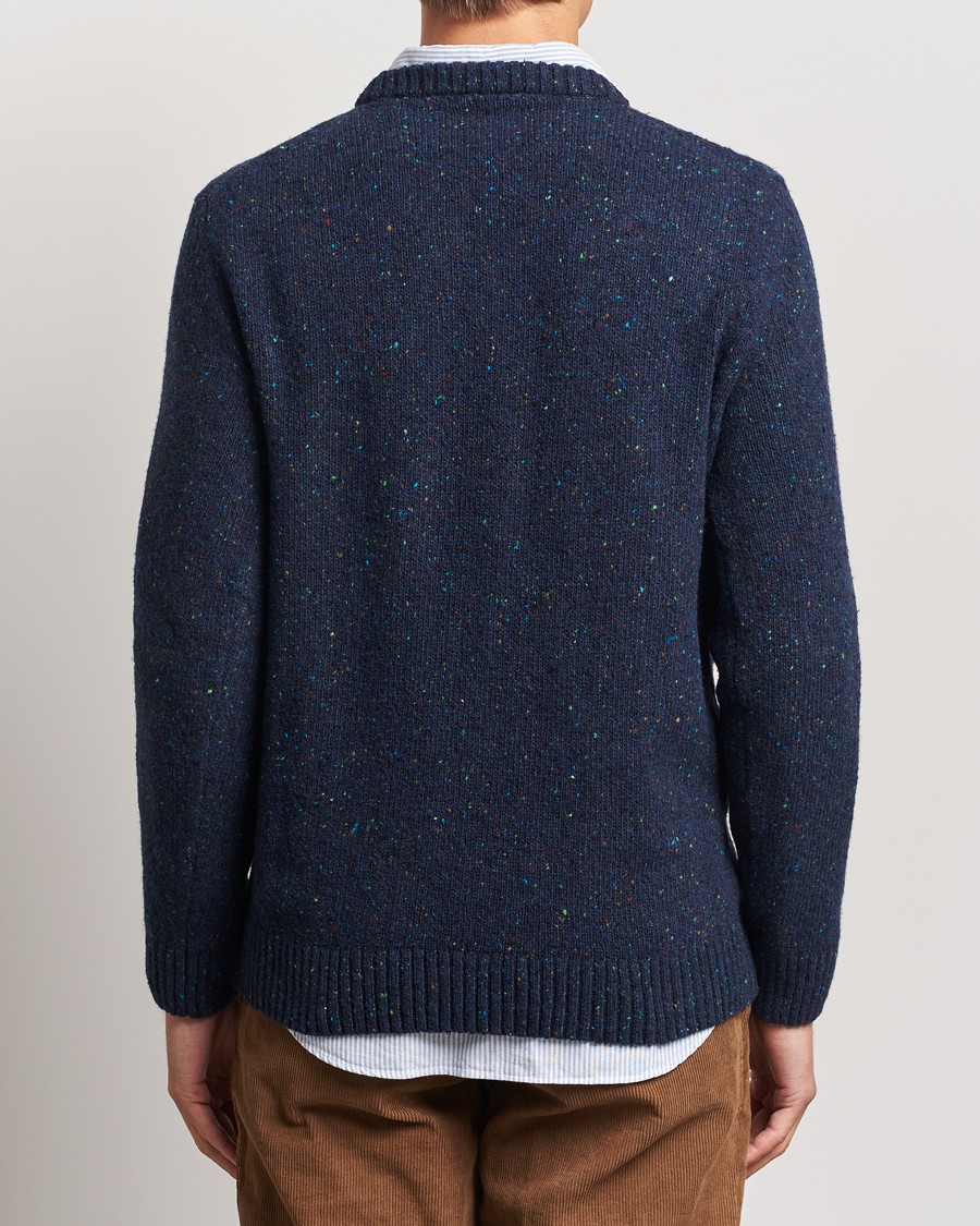 Herre | Gensere | GANT | Neps Wool Crew Neck Evening Blue