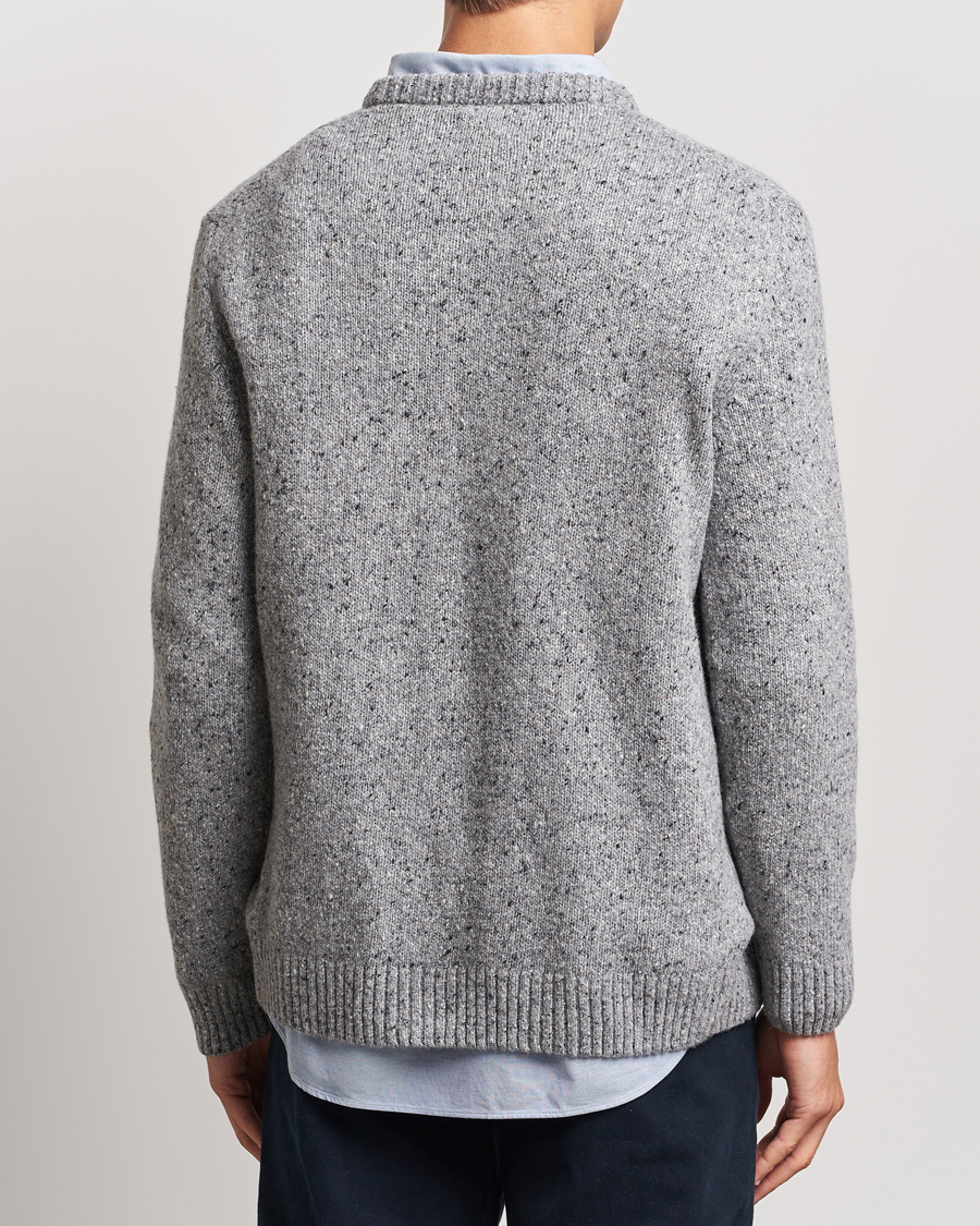 Herre | Gensere | GANT | Neps Wool Crew Neck Grey Melange