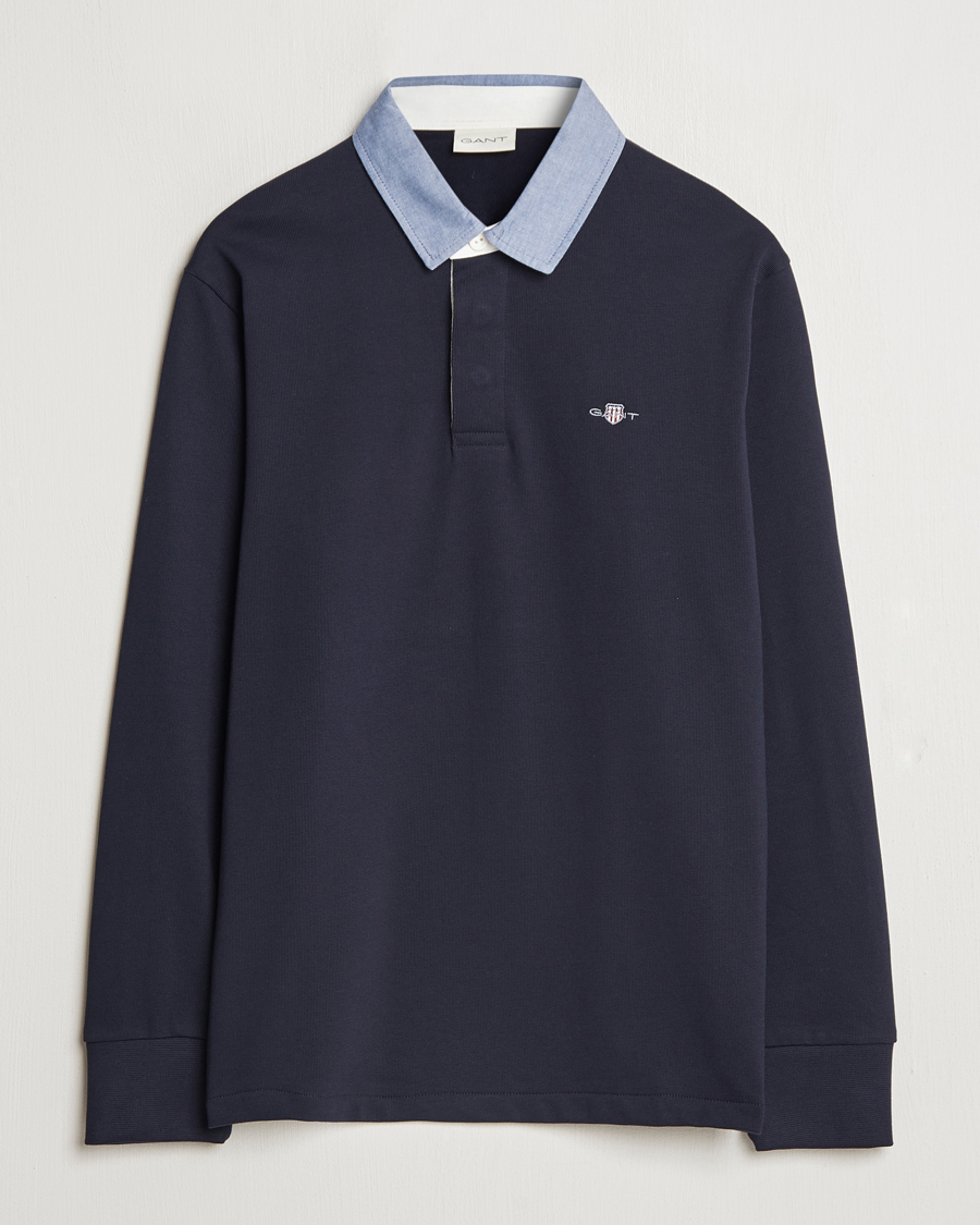Herre | Gensere | GANT | Original Solid Heavy Rugger Evening Blue
