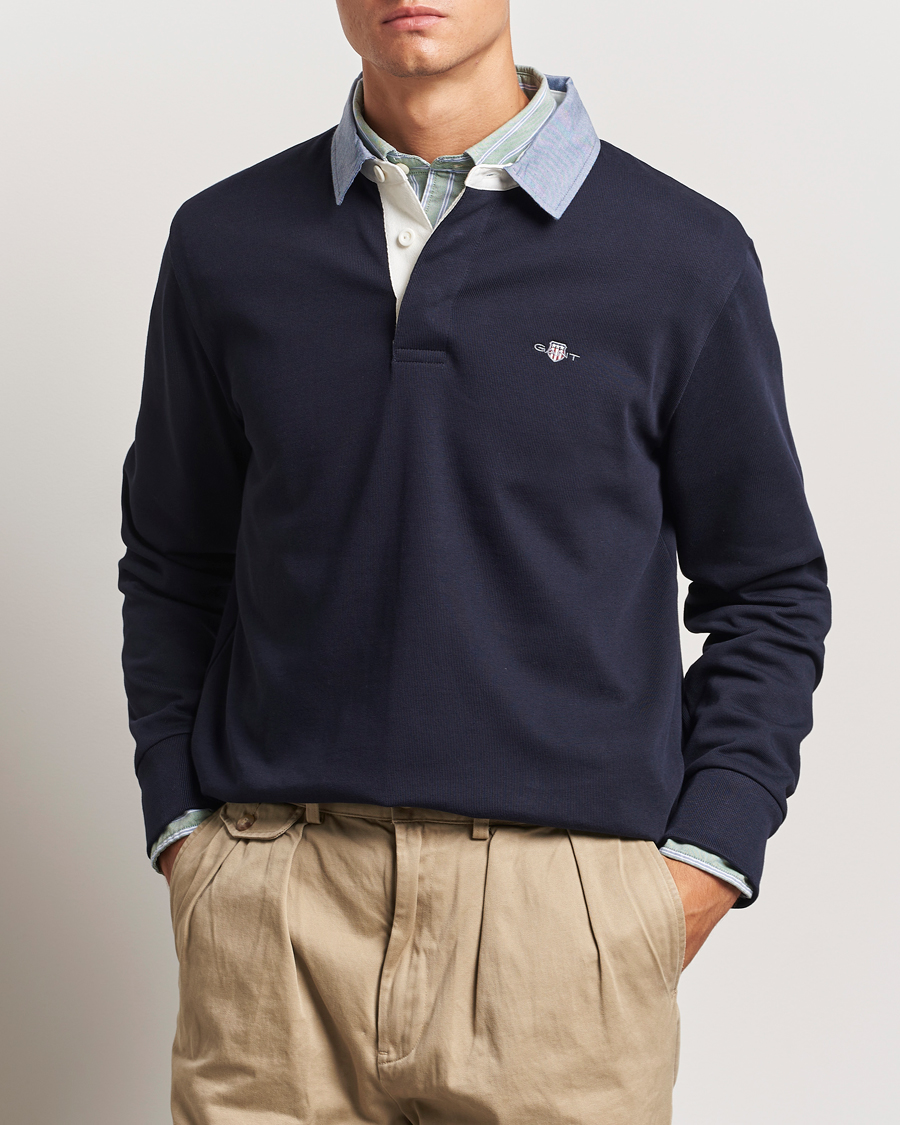 Herre | Gensere | GANT | Original Solid Heavy Rugger Evening Blue