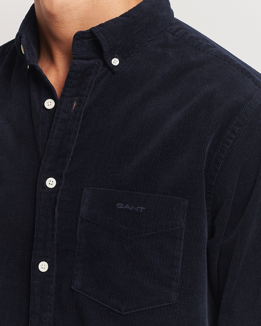 Herre | Skjorter | Gant | Regular Fit Corduroy Shirt Evening Blue