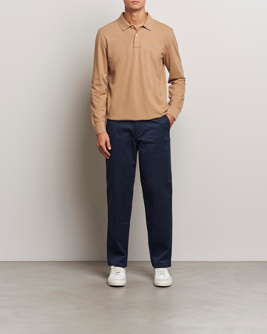 Herre | Gensere | GANT | Regular Shield Pique Polo Warm Khaki