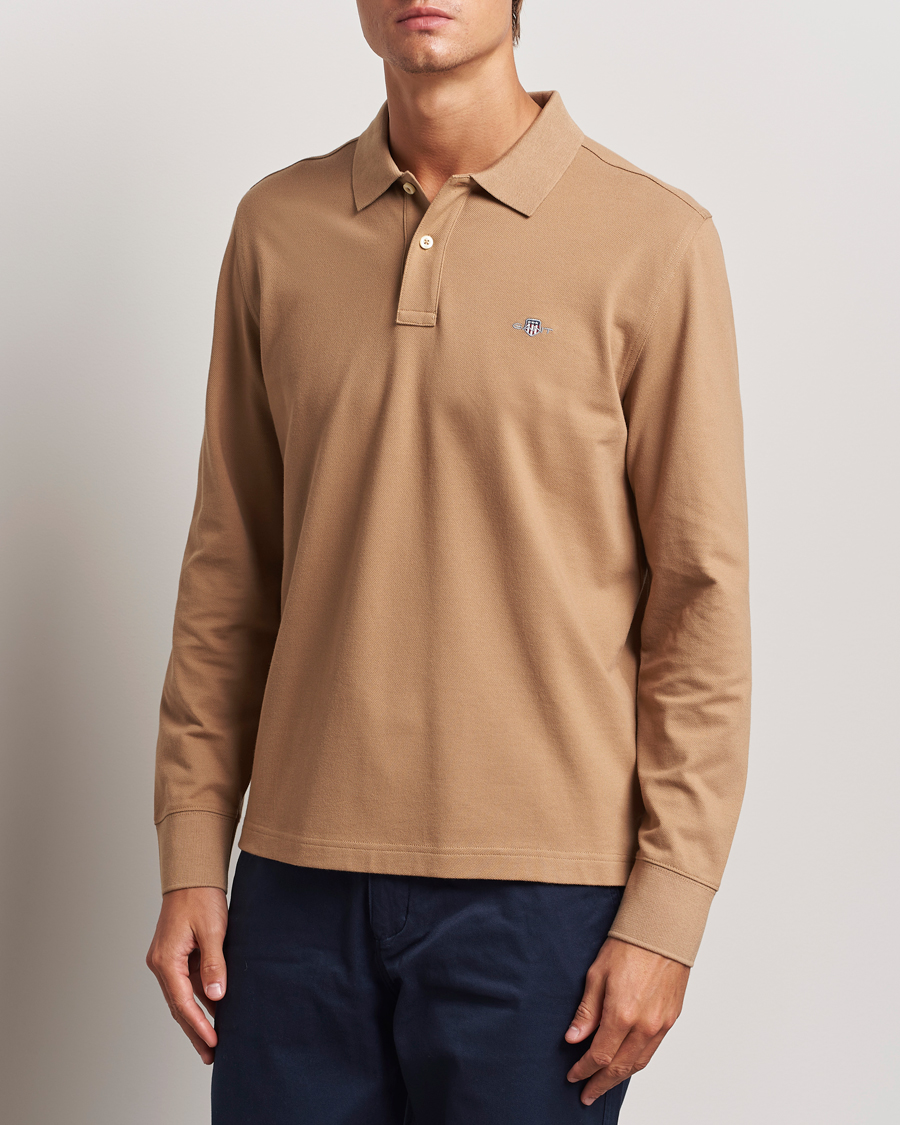 Herre | Gensere | GANT | Regular Shield Pique Polo Warm Khaki