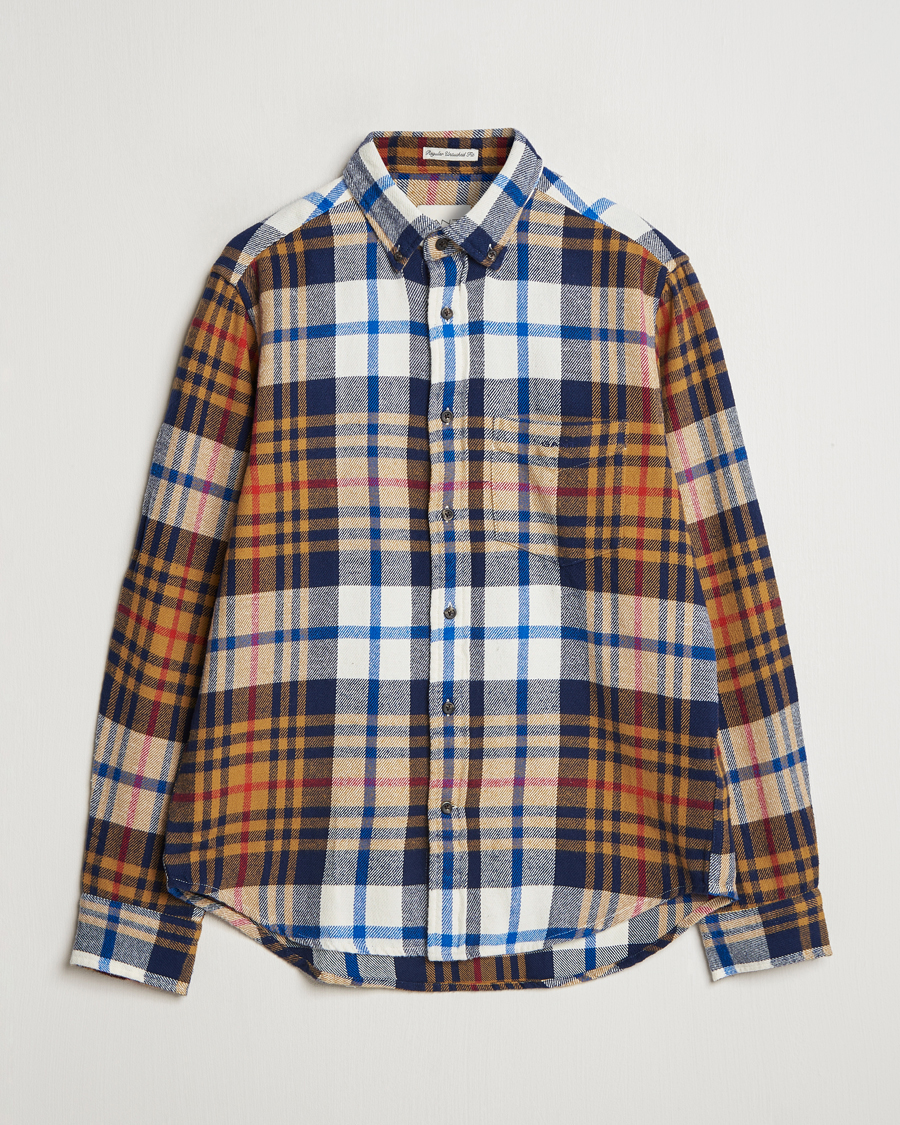 Herre | Skjorter | GANT | Twill Checked Shirt Beige