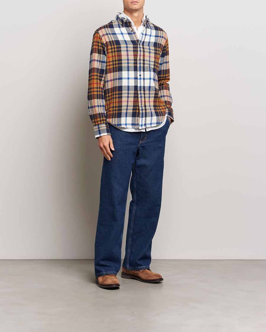 Herre | Skjorter | GANT | Twill Checked Shirt Beige
