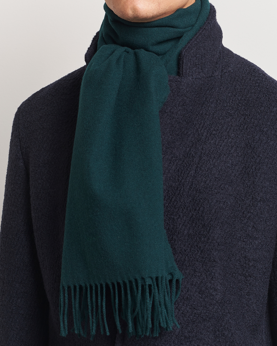 Herre | Skjerf | GANT | Wool Scarf Tartan Green