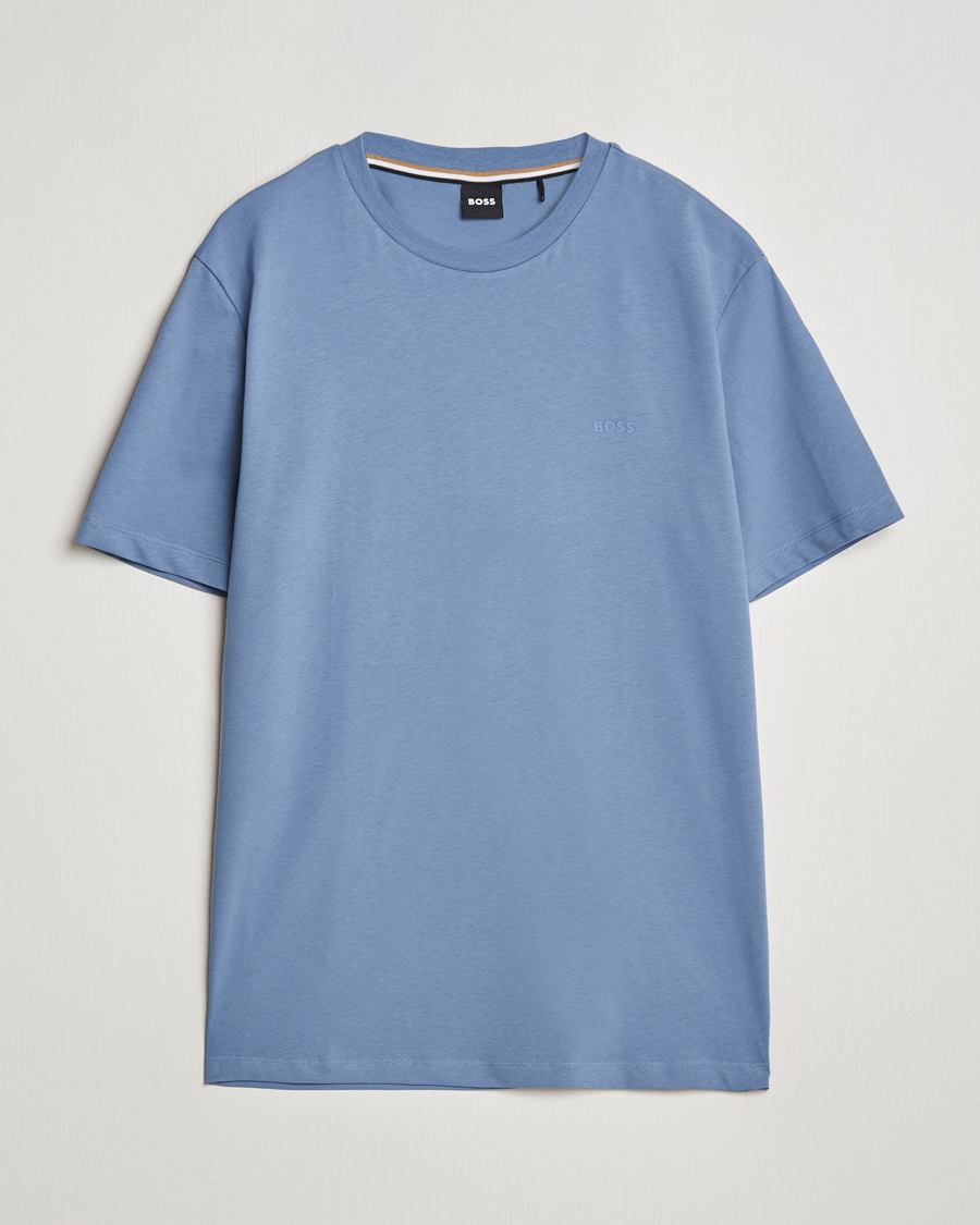 Herre | T-Shirts | BOSS BLACK | Thompson T-Shirt Open Blue