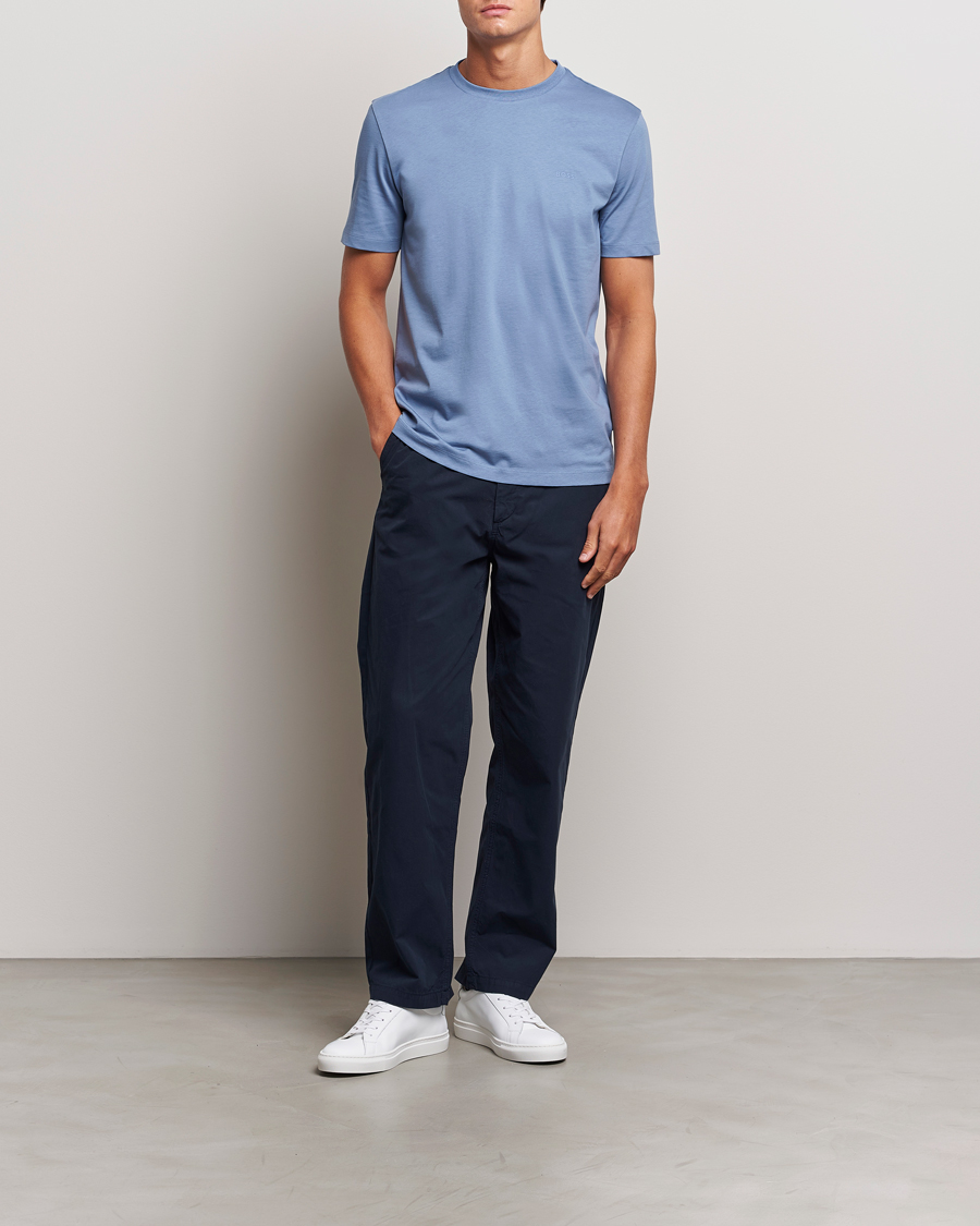 Herre | T-Shirts | BOSS BLACK | Thompson T-Shirt Open Blue