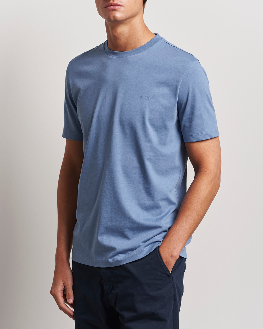 Herre | T-Shirts | BOSS BLACK | Thompson T-Shirt Open Blue