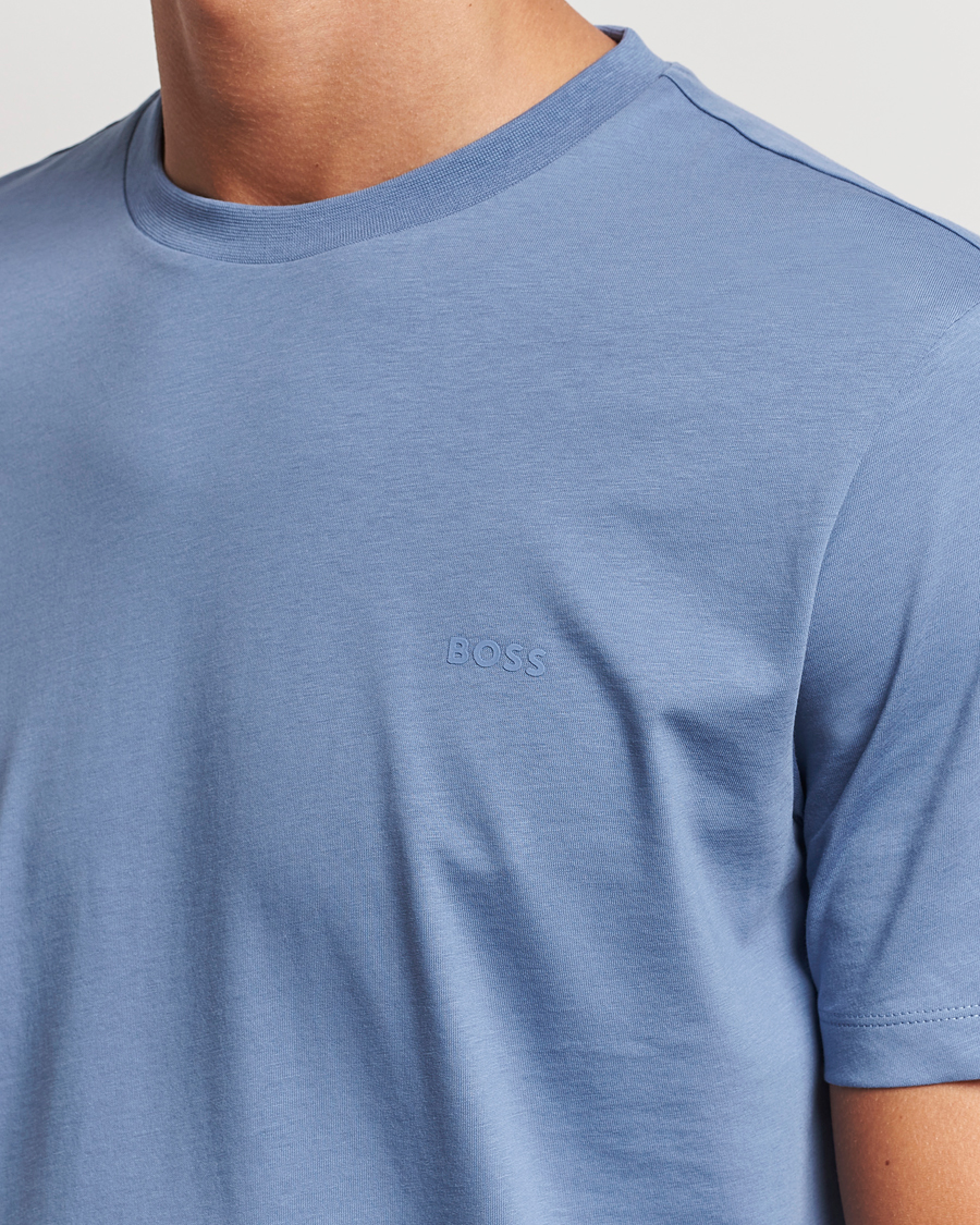 Herre | T-Shirts | BOSS BLACK | Thompson T-Shirt Open Blue
