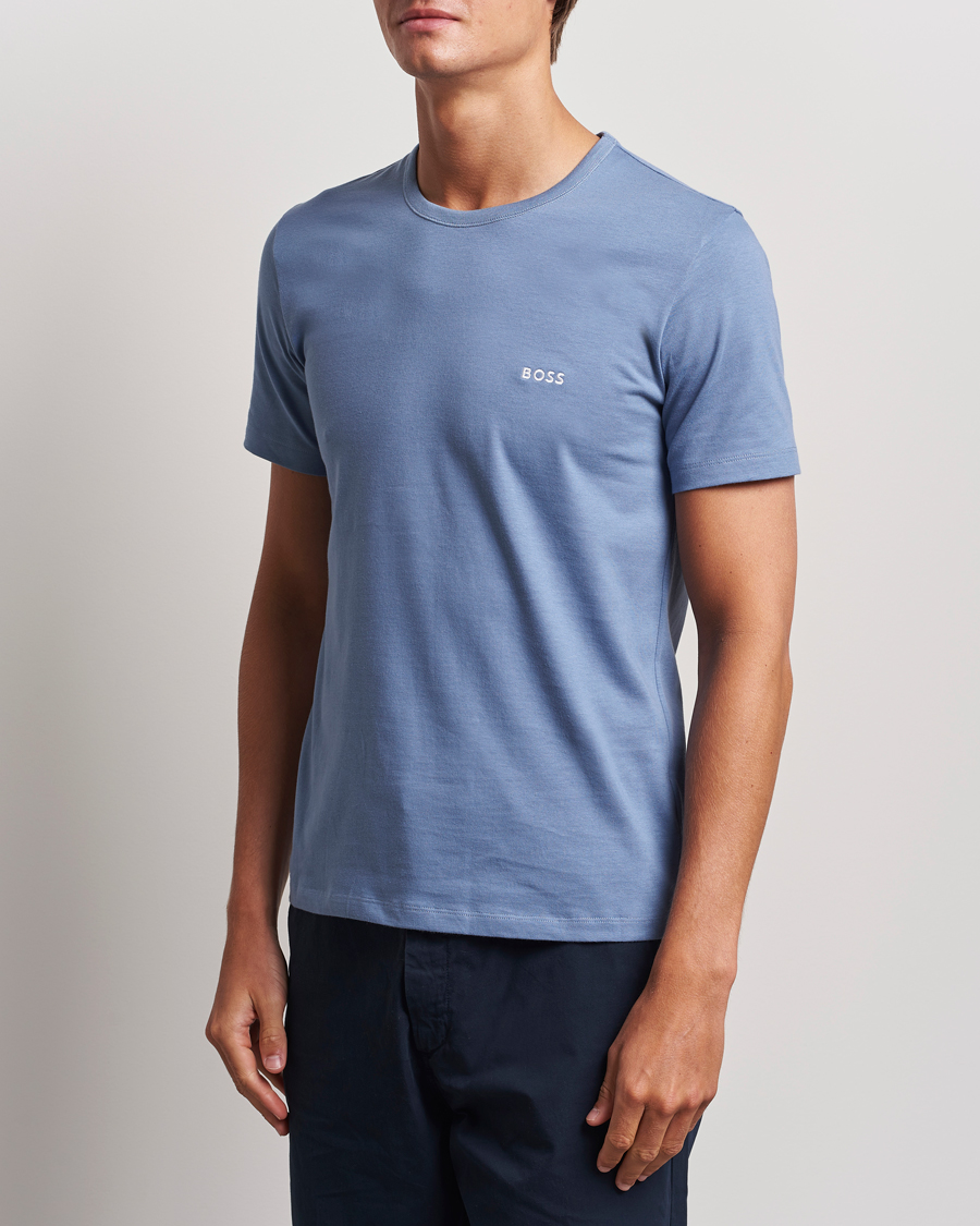 Herre | T-Shirts | BOSS BLACK | 3-Pack Crew Neck T-Shirt Green/Black/Blue