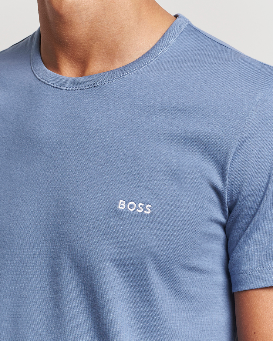 Herre | T-Shirts | BOSS BLACK | 3-Pack Crew Neck T-Shirt Green/Black/Blue