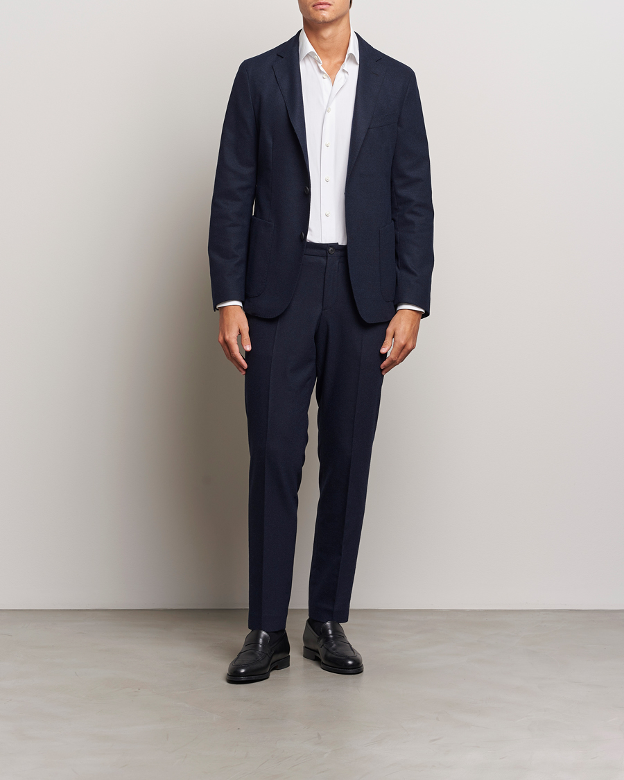 Herre | Dressjakker | BOSS BLACK | Hanry Wool Tech Blazer Dark Blue