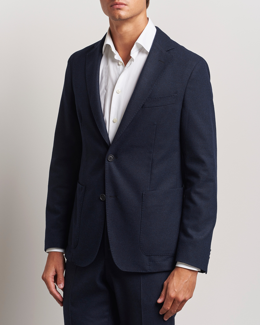 Herre | Dressjakker | BOSS BLACK | Hanry Wool Tech Blazer Dark Blue