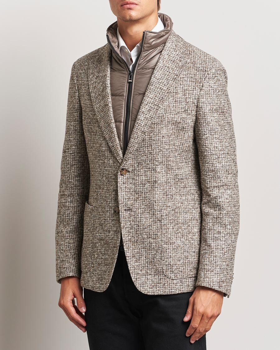 Herre | Dressjakker | BOSS BLACK | Hanry Jersey Bib Blazer Open White