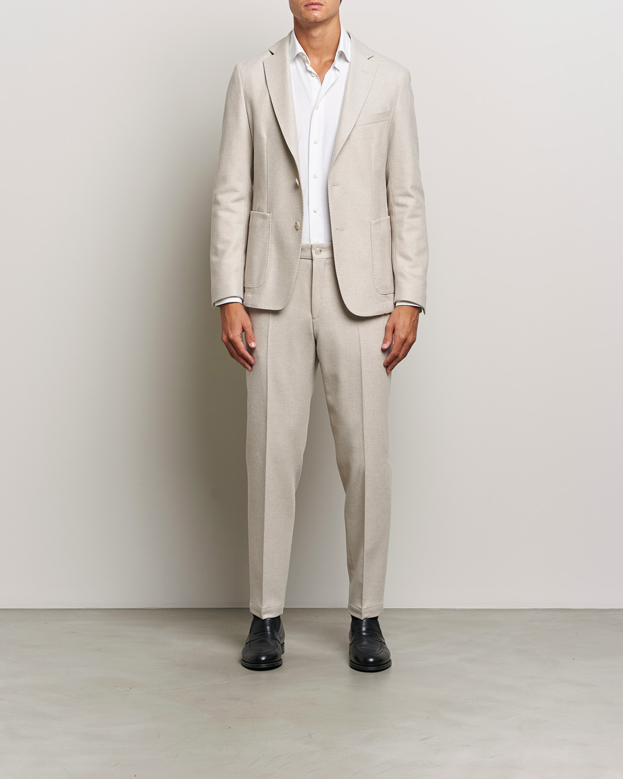 Herre | Dressjakker | BOSS BLACK | Hanry Wool Patch Pocket Blazer Open White