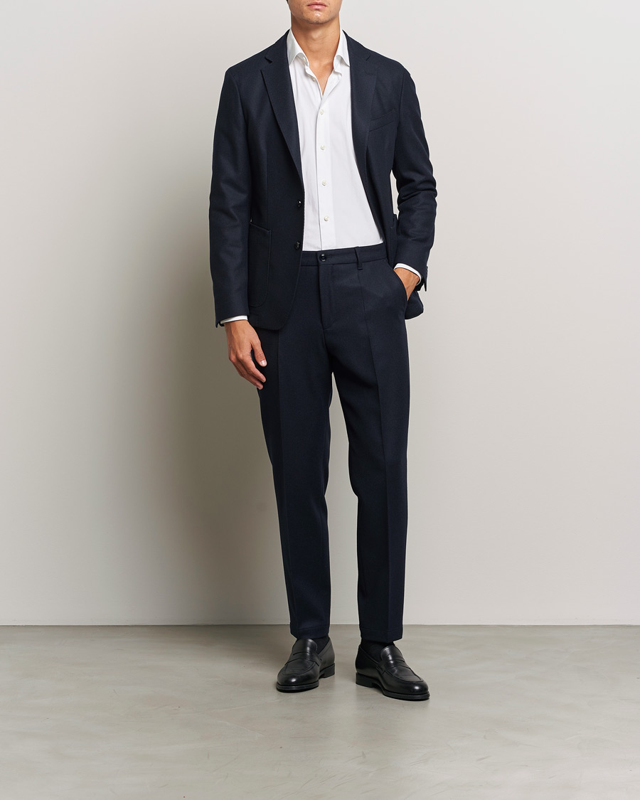 Herre | Dressjakker | BOSS BLACK | Hanry Wool Patch Pocket Blazer Dark Blue