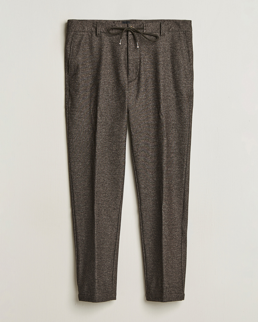 Herre | Bukser | BOSS BLACK | Kane Brushed Drawstring Trousers Dark Beige