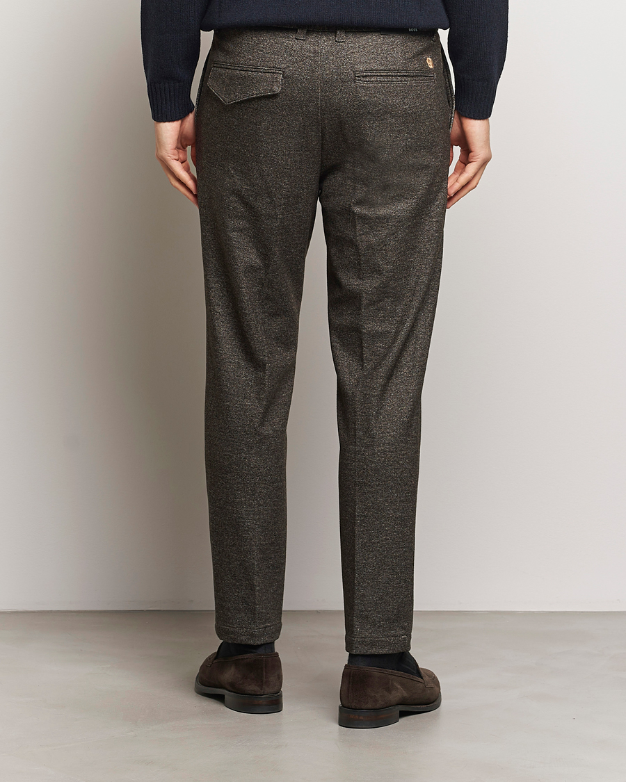 Herre | Bukser | BOSS BLACK | Kane Brushed Drawstring Trousers Dark Beige