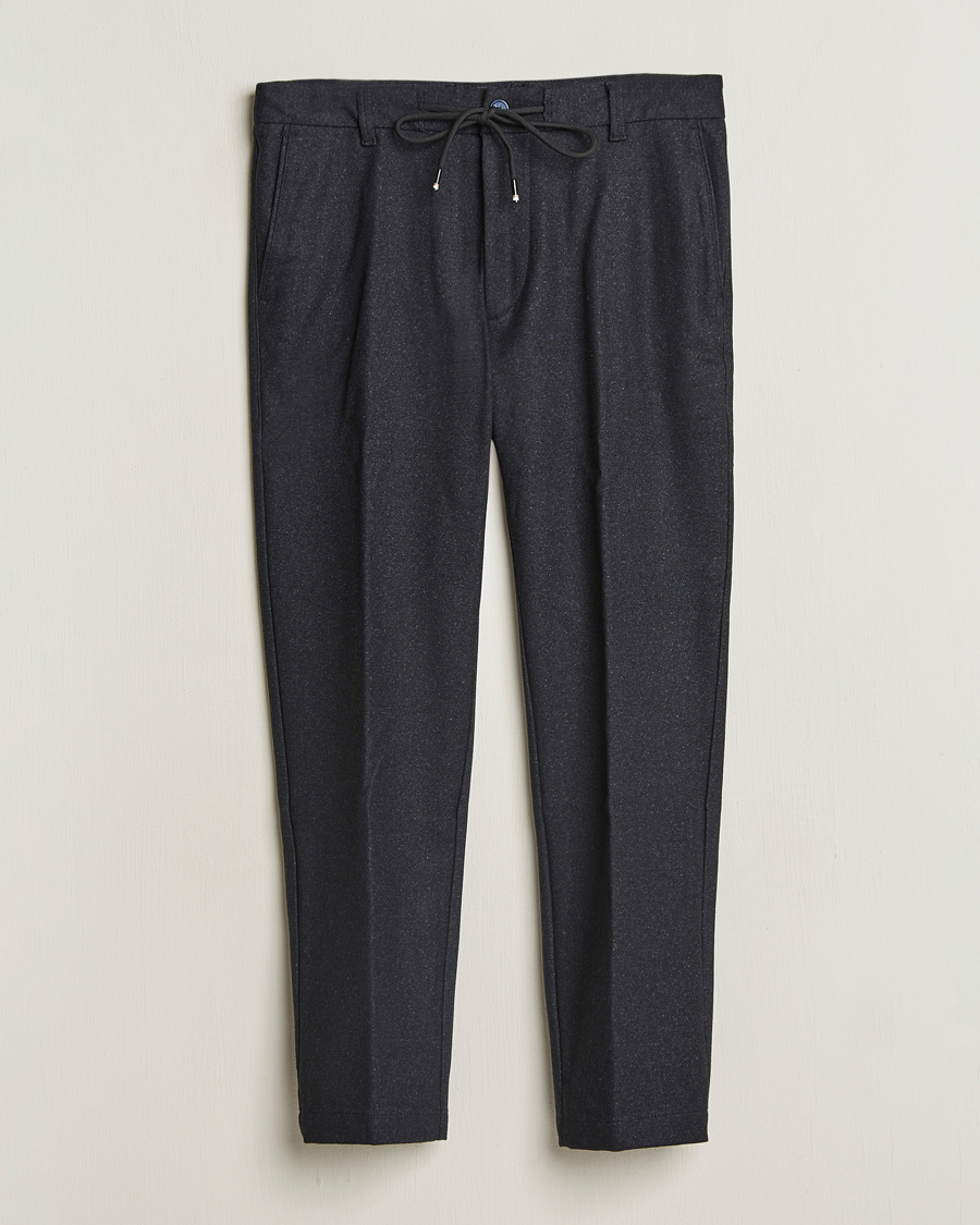 Herre | Bukser | BOSS BLACK | Kane Brushed Drawstring Trousers Dark Blue