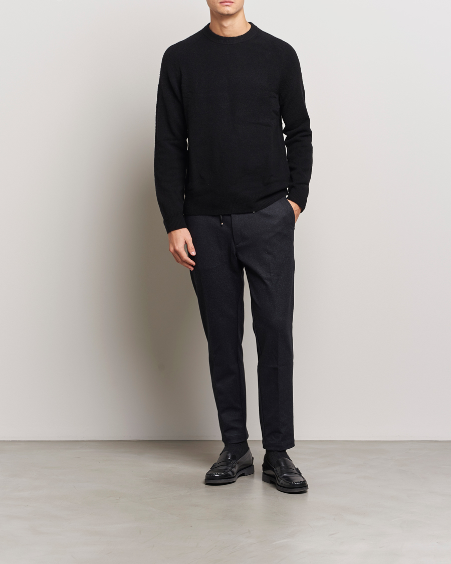 Herre | Bukser | BOSS BLACK | Kane Brushed Drawstring Trousers Dark Blue