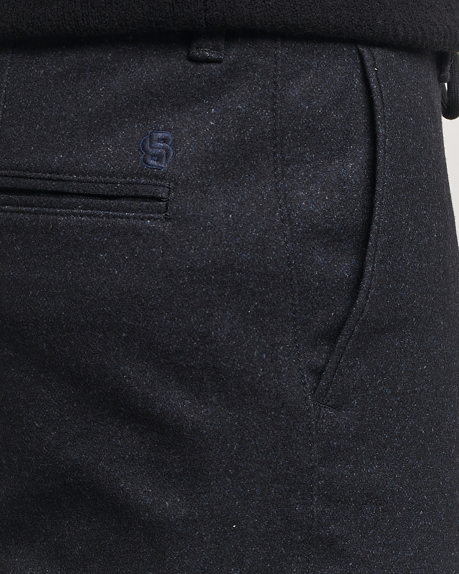 Herre | Bukser | BOSS BLACK | Kane Brushed Drawstring Trousers Dark Blue
