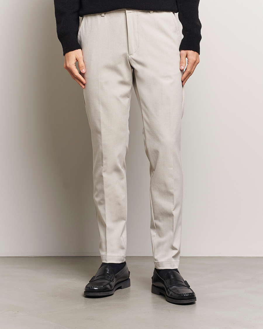 Herre | Bukser | BOSS BLACK | Kaiton Structured Chinos Light Beige
