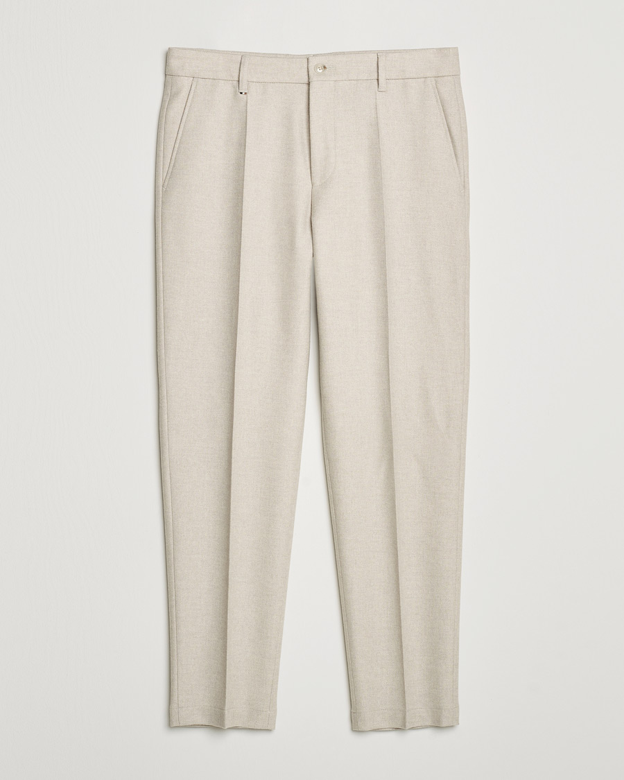 Herre | Bukser | BOSS BLACK | Perin Wool Trousers Open White
