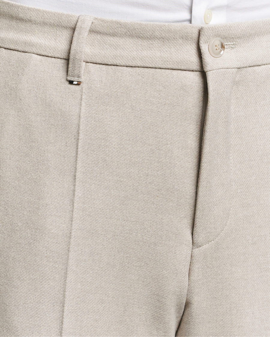 Herre | Bukser | BOSS BLACK | Perin Wool Trousers Open White