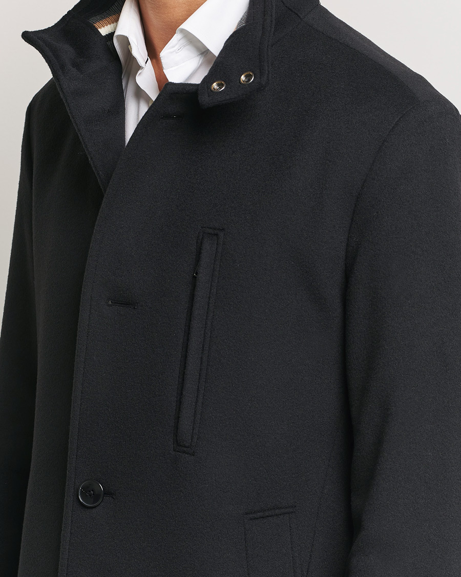 Herre | Jakker | BOSS BLACK | Hyde Stand Up Collar Coat Black