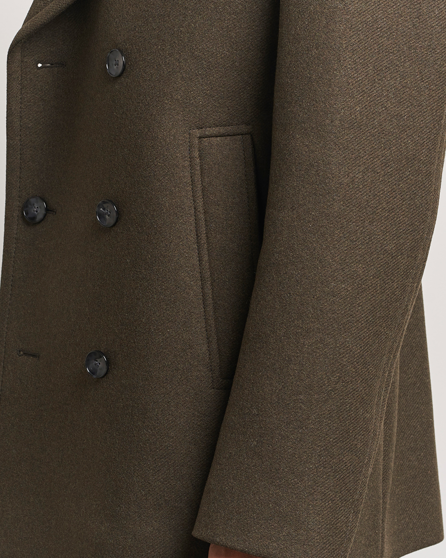 Herre | Jakker | BOSS BLACK | Clay Wool Peacoat Open Green