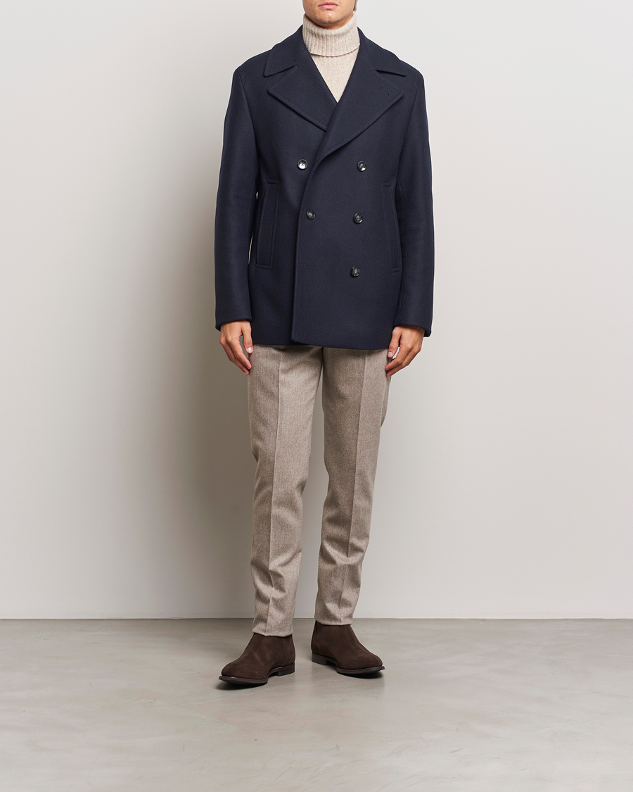 Herre | Jakker | BOSS BLACK | Clay Wool Peacoat Dark Blue