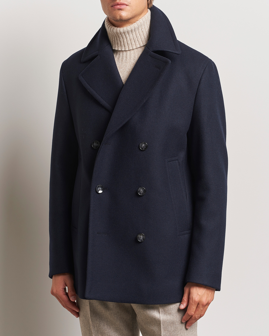 Herre | Jakker | BOSS BLACK | Clay Wool Peacoat Dark Blue