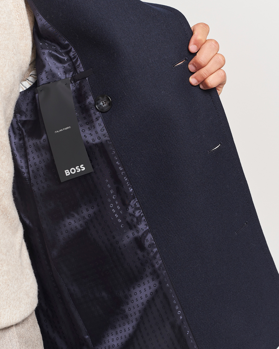 Herre | Jakker | BOSS BLACK | Clay Wool Peacoat Dark Blue