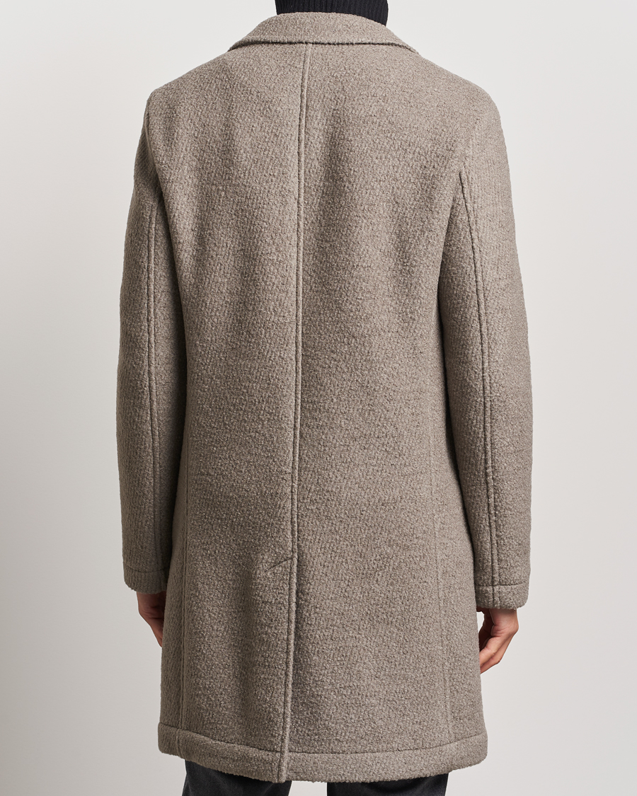 Herre | Jakker | BOSS BLACK | Hyde Structured Wool Coat Dark Beige