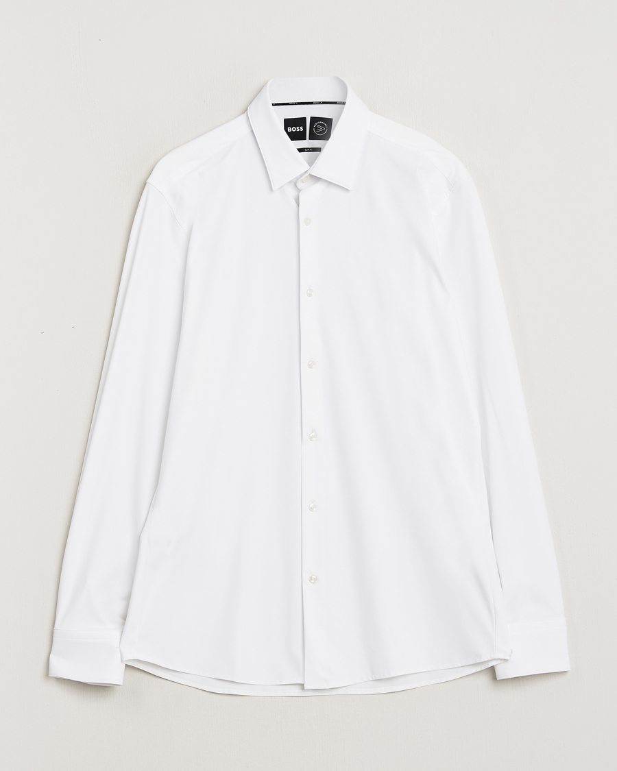 Herre | Skjorter | BOSS BLACK | Hank 4-Way Stretch Shirt White