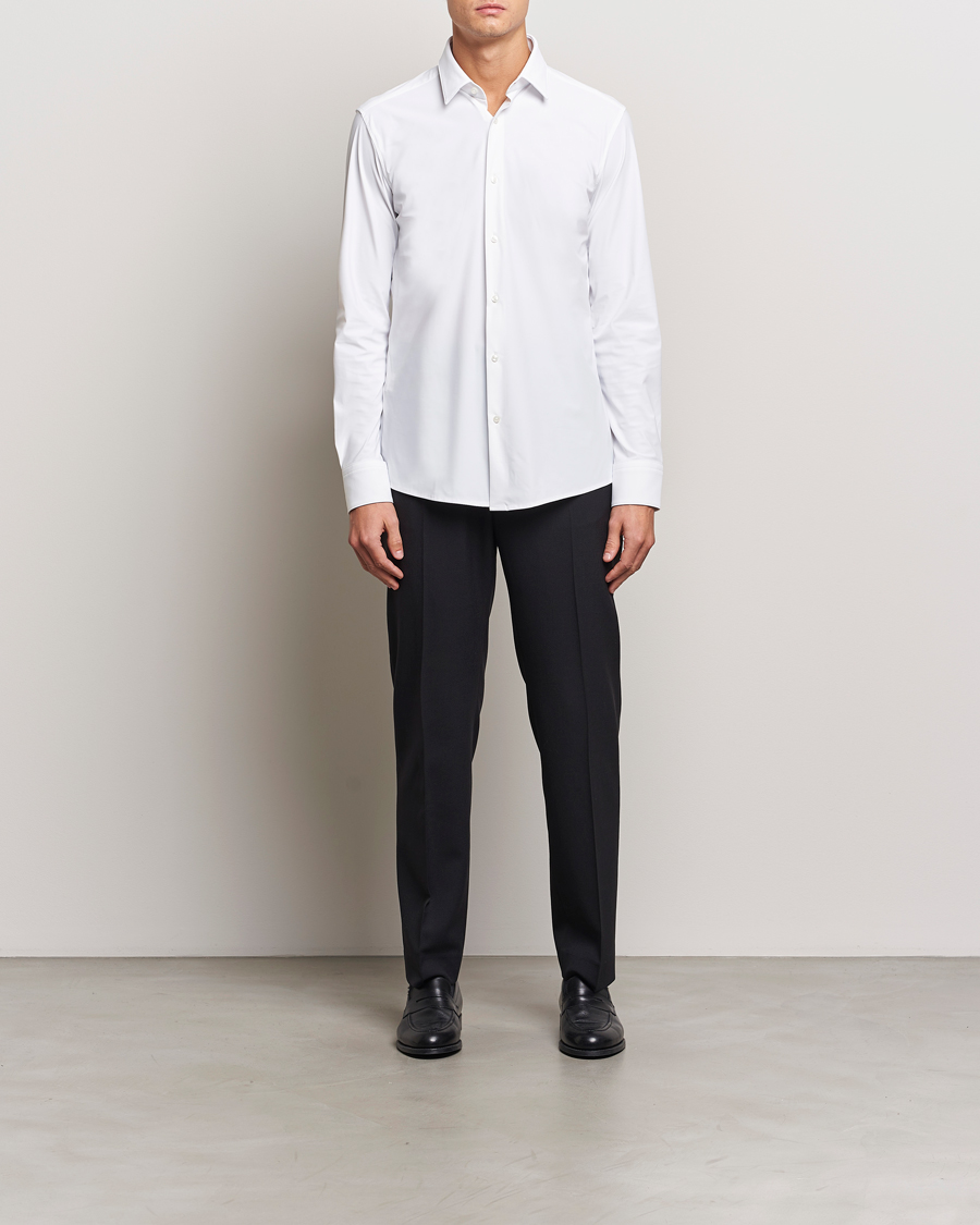 Herre | Skjorter | BOSS BLACK | Hank 4-Way Stretch Shirt White