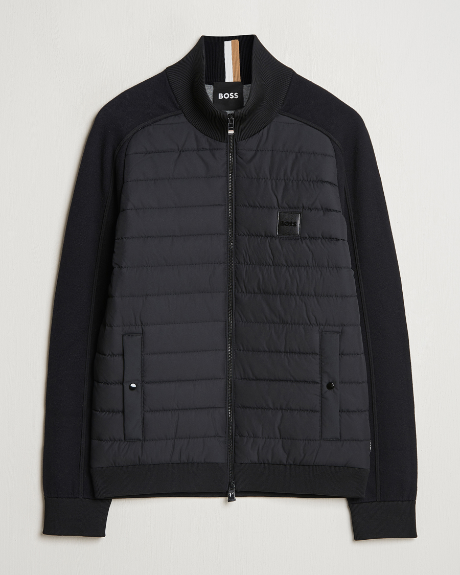 Herre | Jakker | BOSS BLACK | Esfero Hybrid Full Zip Black