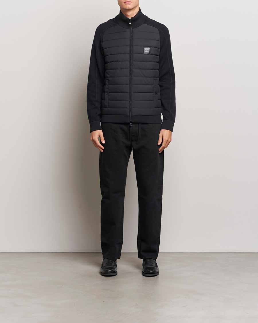 Herre | Jakker | BOSS BLACK | Esfero Hybrid Full Zip Black