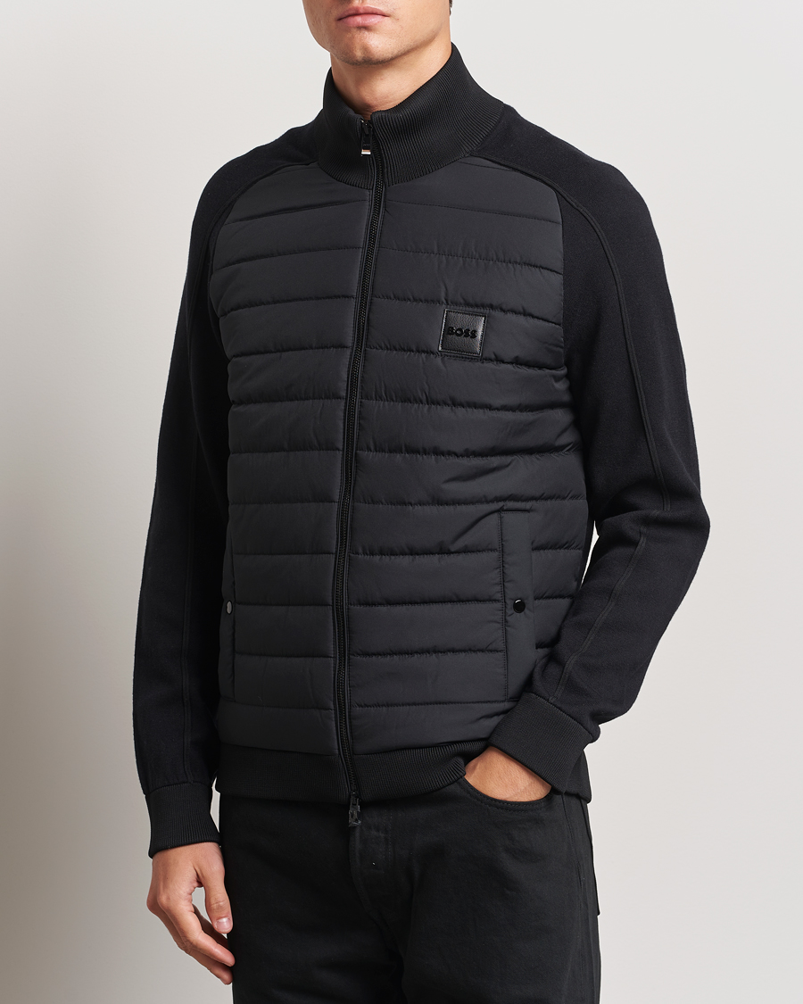 Herre | Jakker | BOSS BLACK | Esfero Hybrid Full Zip Black