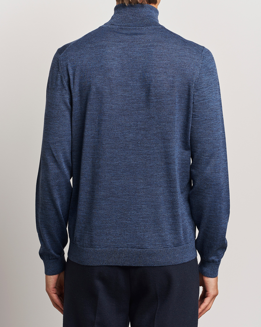 Herre | Gensere | BOSS BLACK | Musso Merino Knitted Polo Bright Blue