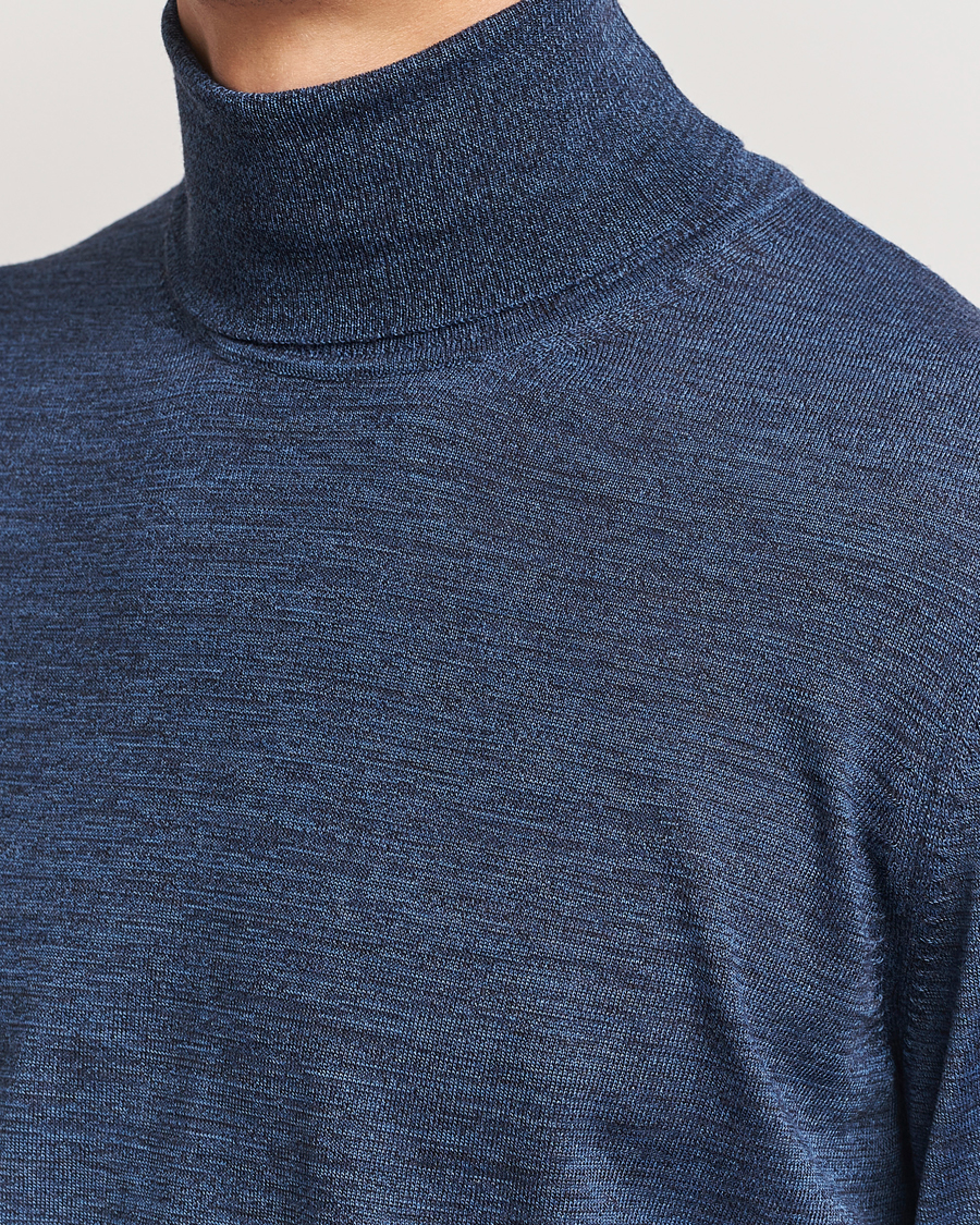 Herre | Gensere | BOSS BLACK | Musso Merino Knitted Polo Bright Blue