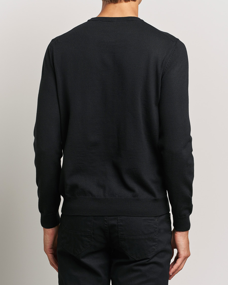 Herre | Gensere | BOSS BLACK | Botto Merino Knitted Pullover Black